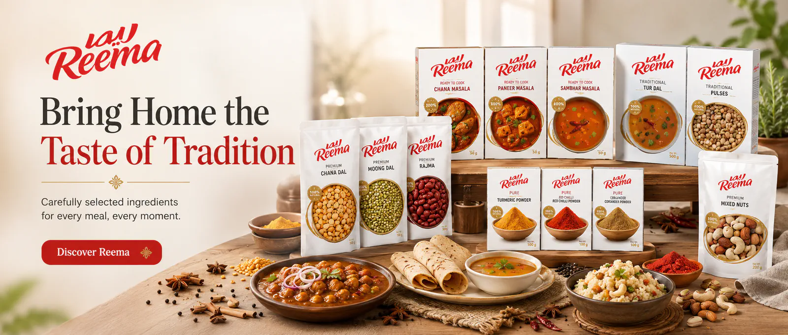 Reema Foods range for everyday meals